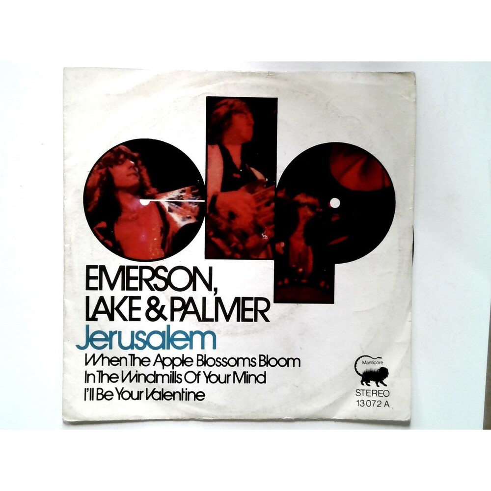 Emerson, Lake & Palmer - Jerusalem 7" Record 1973 Manticore Prog Rock Spain ELP
